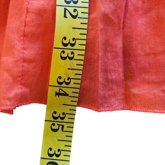 Free People Women Orange Dress 12 Whimsygoth, Boho Fall, Folk Festival Look - Picture 15 of 16